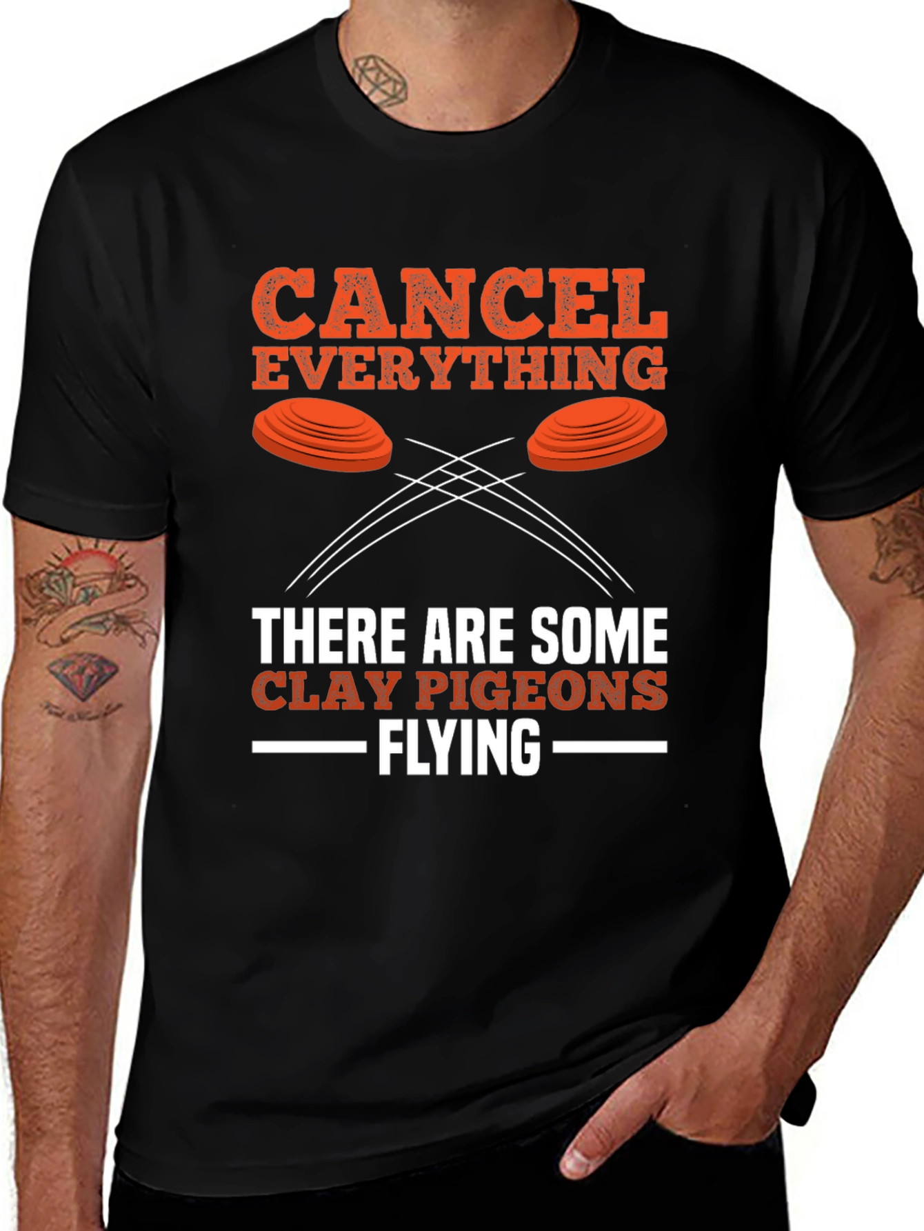 Camiseta Negra Cancel Everything Clay Pigeons