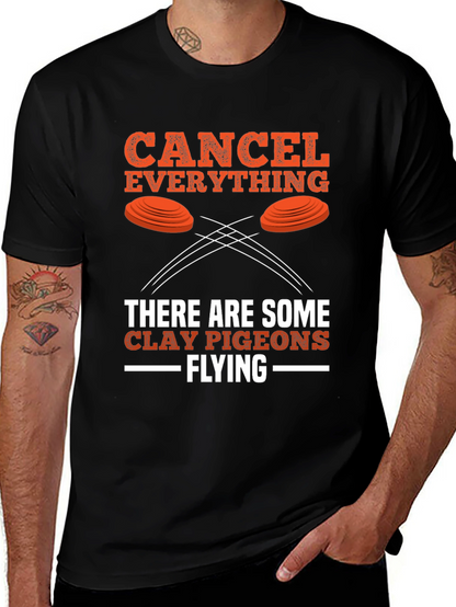 Camiseta Negra Cancel Everything Clay Pigeons