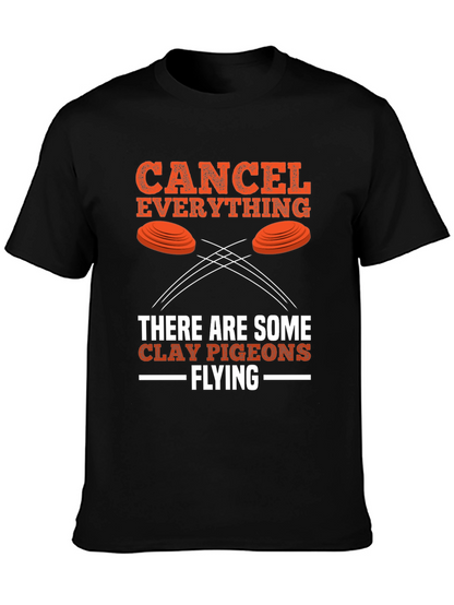 Camiseta Negra Cancel Everything Clay Pigeons