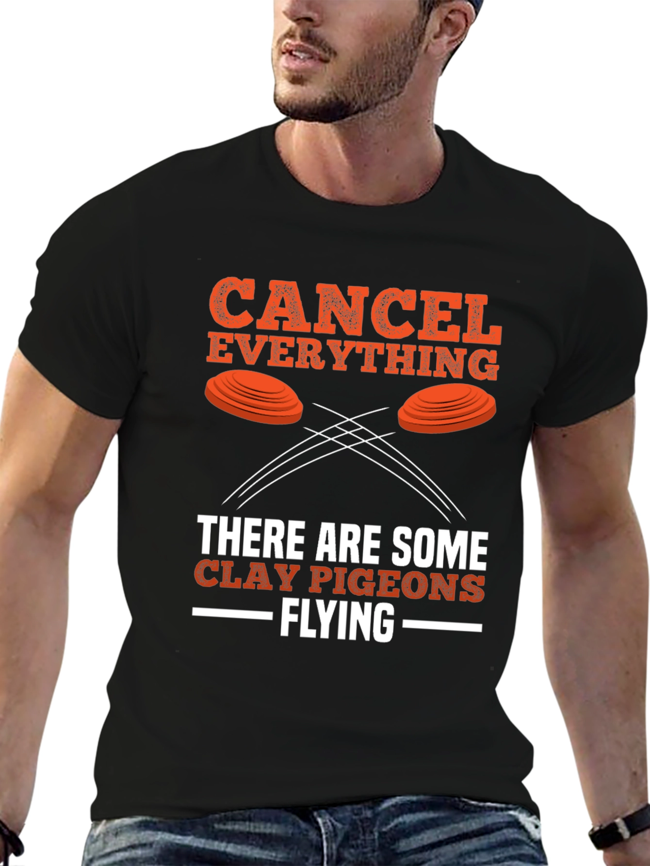 Camiseta Negra Cancel Everything Clay Pigeons
