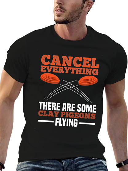 Camiseta Negra Cancel Everything Clay Pigeons