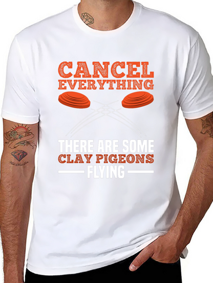 Camiseta Negra Cancel Everything Clay Pigeons