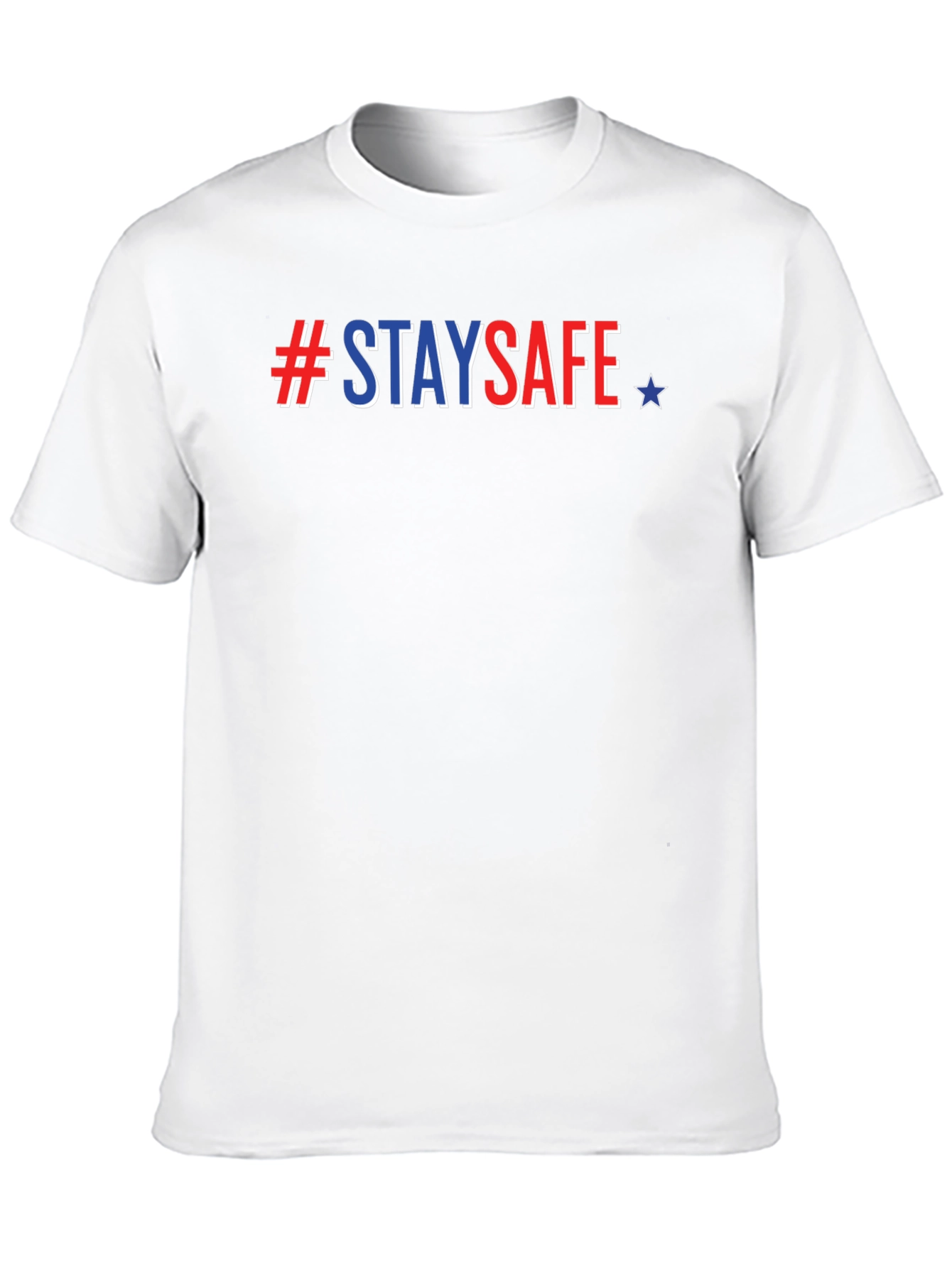 Camiseta Negra #StaySafe con Estilo Americano