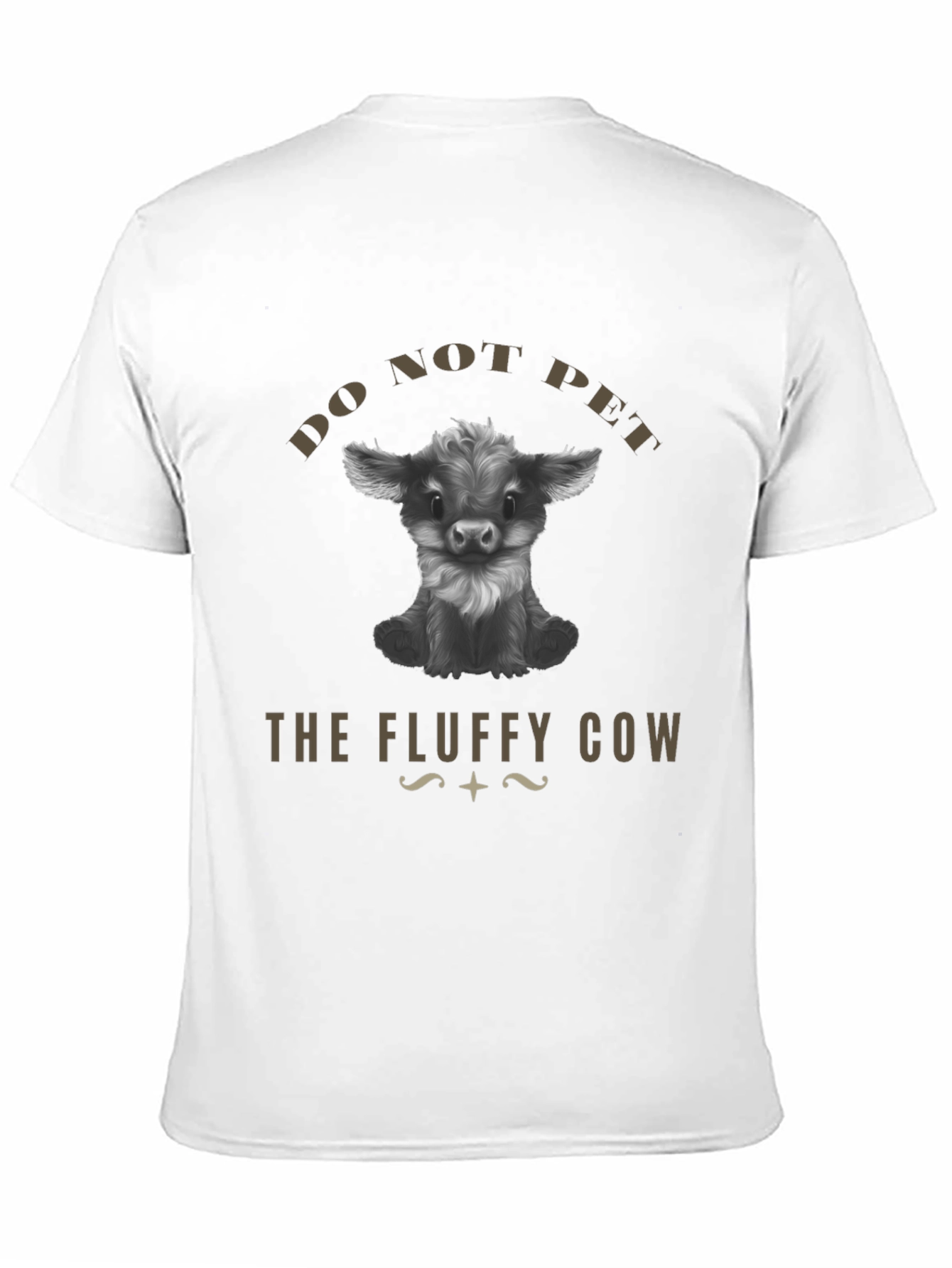 Camiseta Negra No Acariciar la Vaca Esponjosa