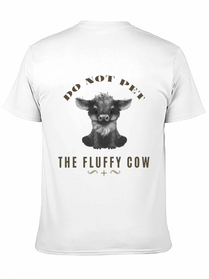 Camiseta Negra No Acariciar la Vaca Esponjosa