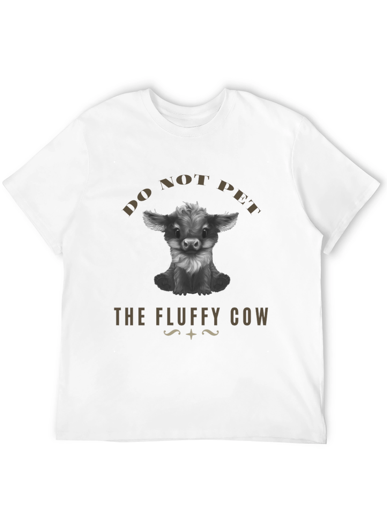 Camiseta Negra No Acariciar la Vaca Esponjosa