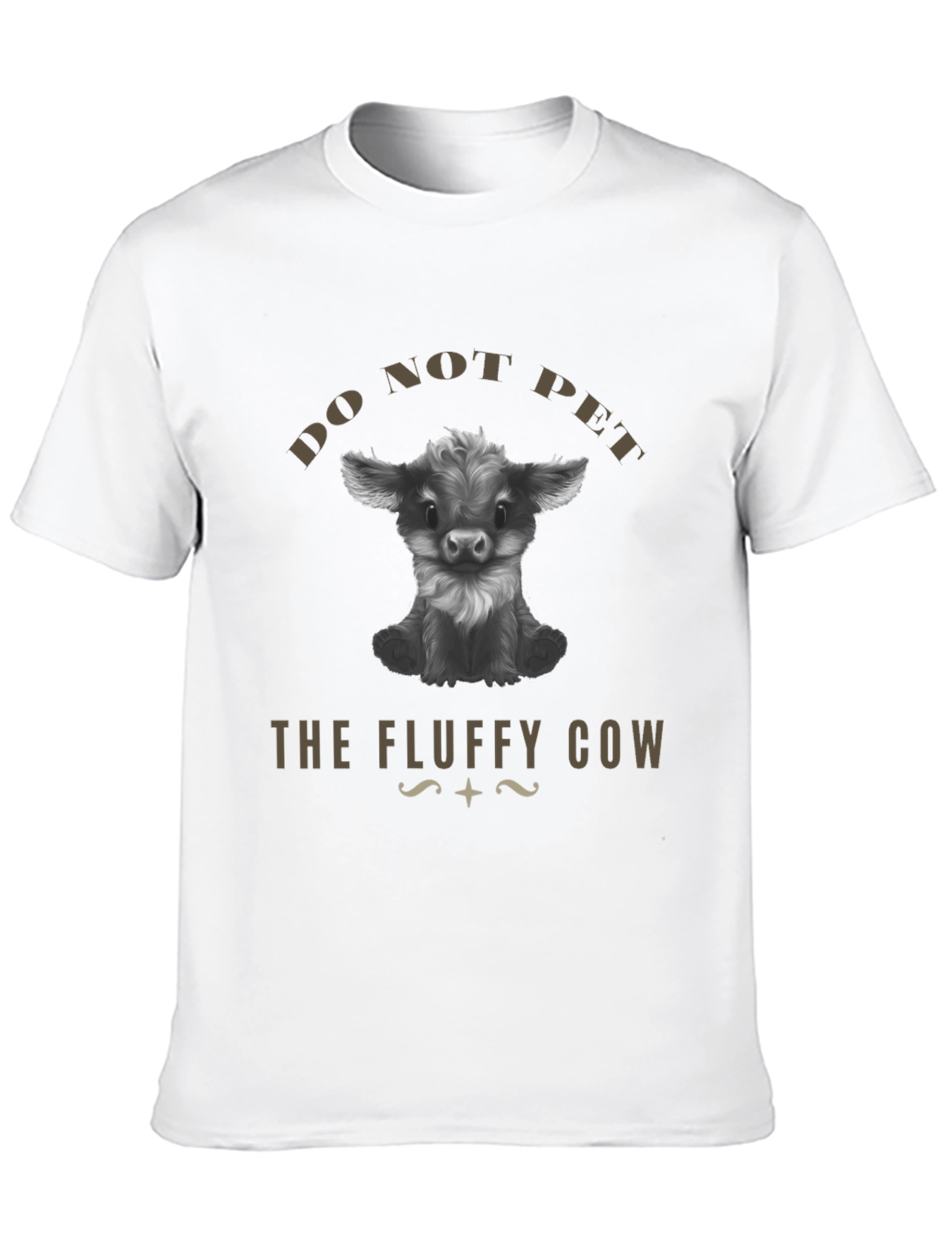 Camiseta Negra No Acariciar la Vaca Esponjosa