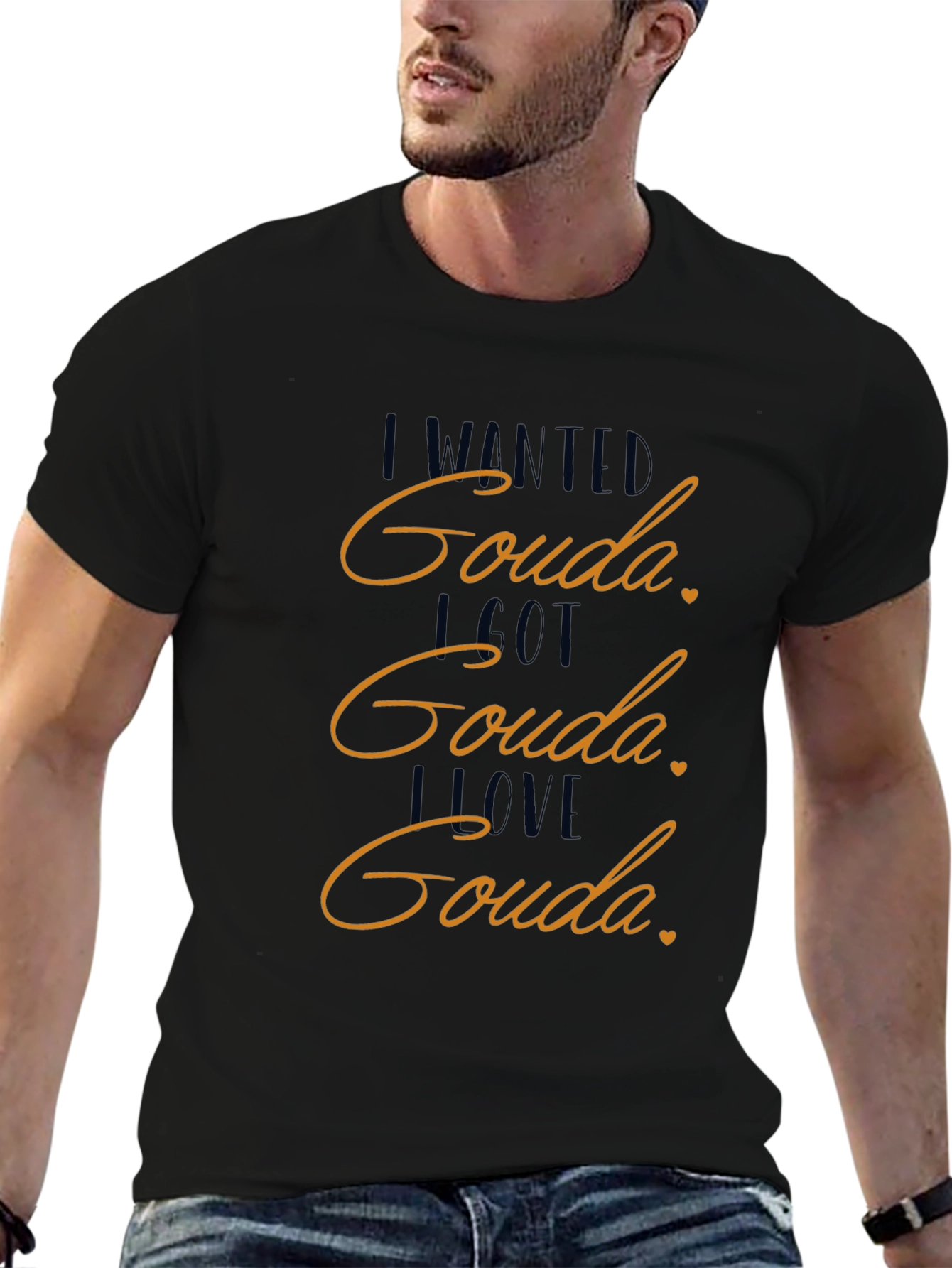 Camiseta Negra Amo el Gouda