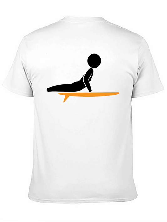 Camiseta Negra con Diseño de Surf Yoga