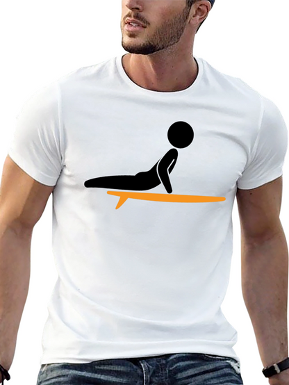 Camiseta Negra con Diseño de Surf Yoga