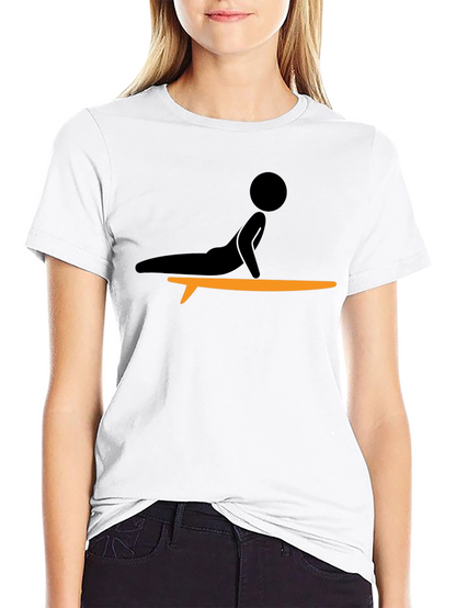 Camiseta Negra con Diseño de Surf Yoga
