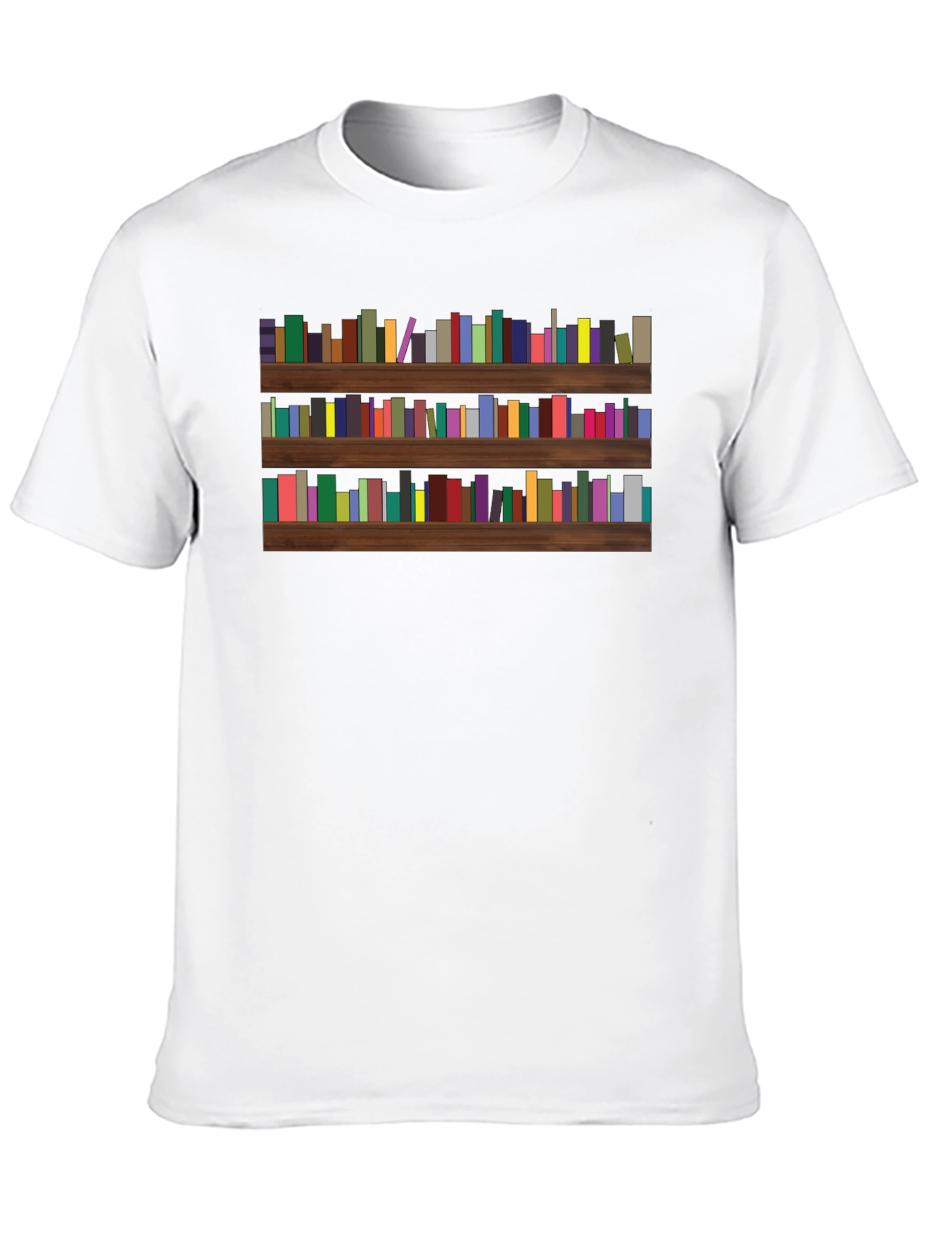Camiseta Negra con Estampado de Librería