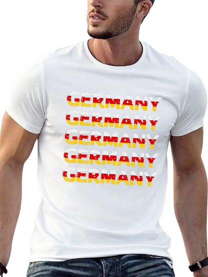 Camiseta Alemania Diseño Bandera Retro Hombre