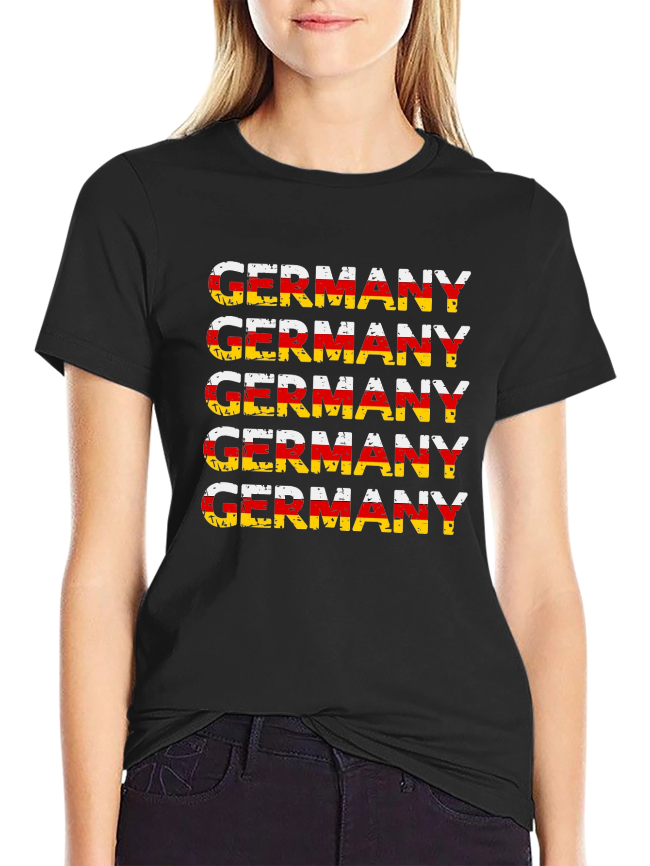 Camiseta Alemania Diseño Bandera Retro Hombre