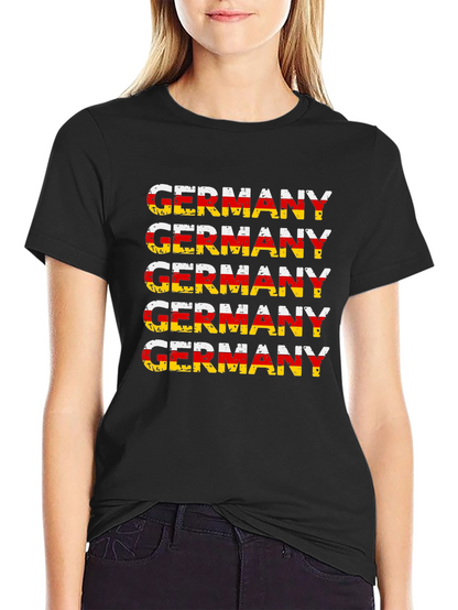 Camiseta Alemania Diseño Bandera Retro Hombre
