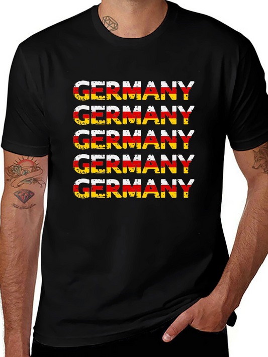 Camiseta Alemania Diseño Bandera Retro Hombre