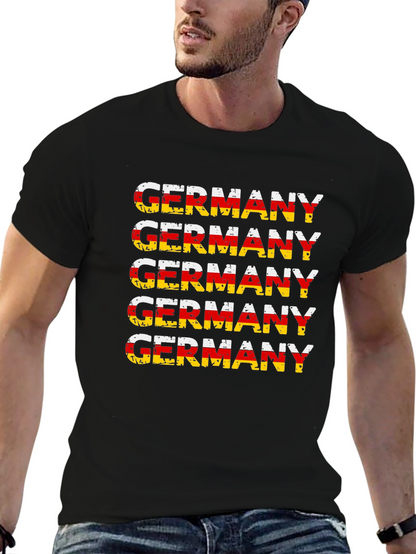 Camiseta Alemania Diseño Bandera Retro Hombre