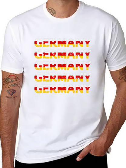 Camiseta Alemania Diseño Bandera Retro Hombre
