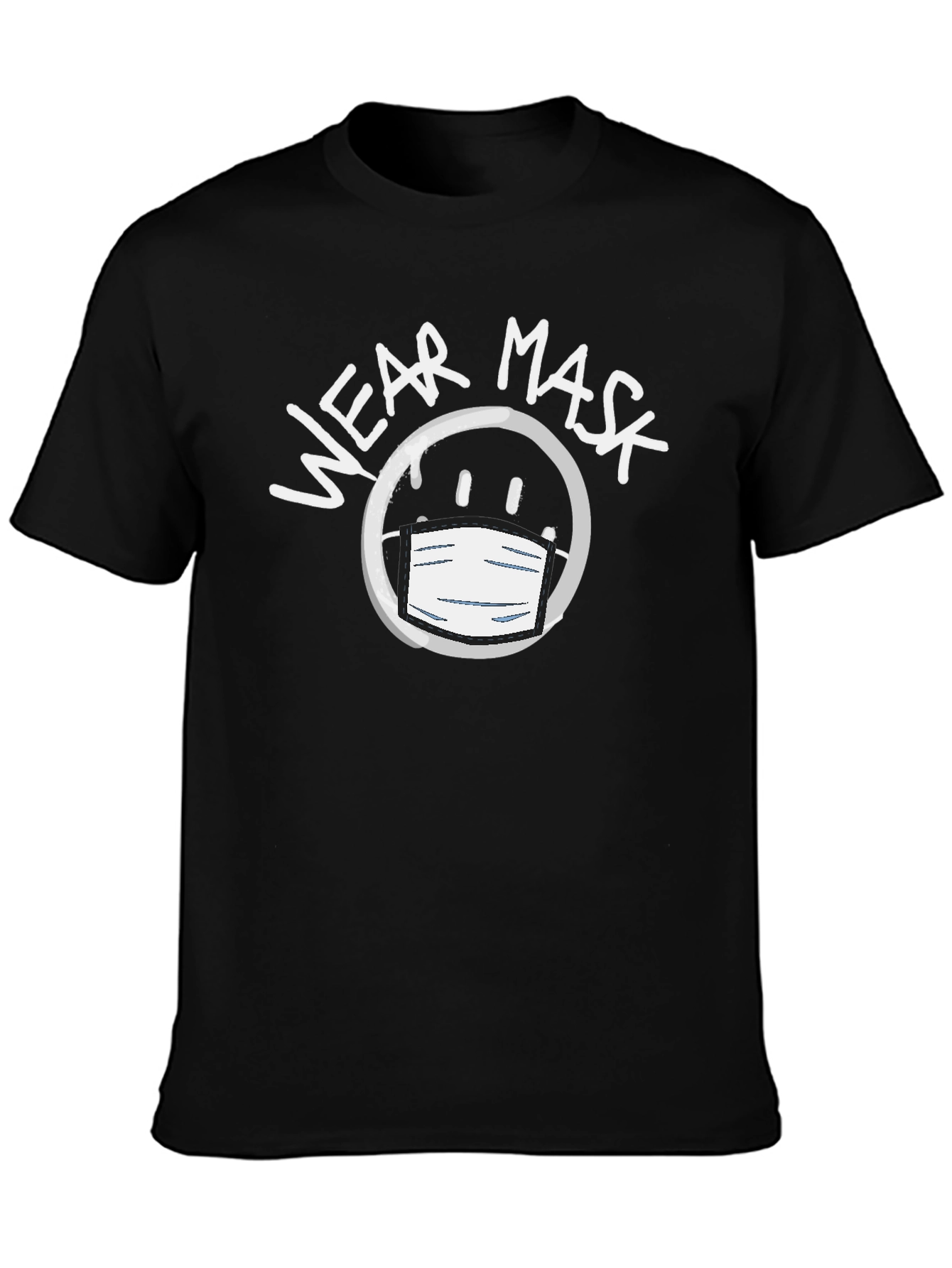 Camiseta Negra Unisex Wear Mask - Moda Consciente