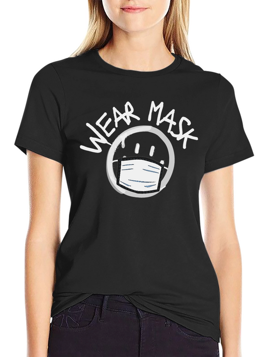 Camiseta Negra Unisex Wear Mask - Moda Consciente