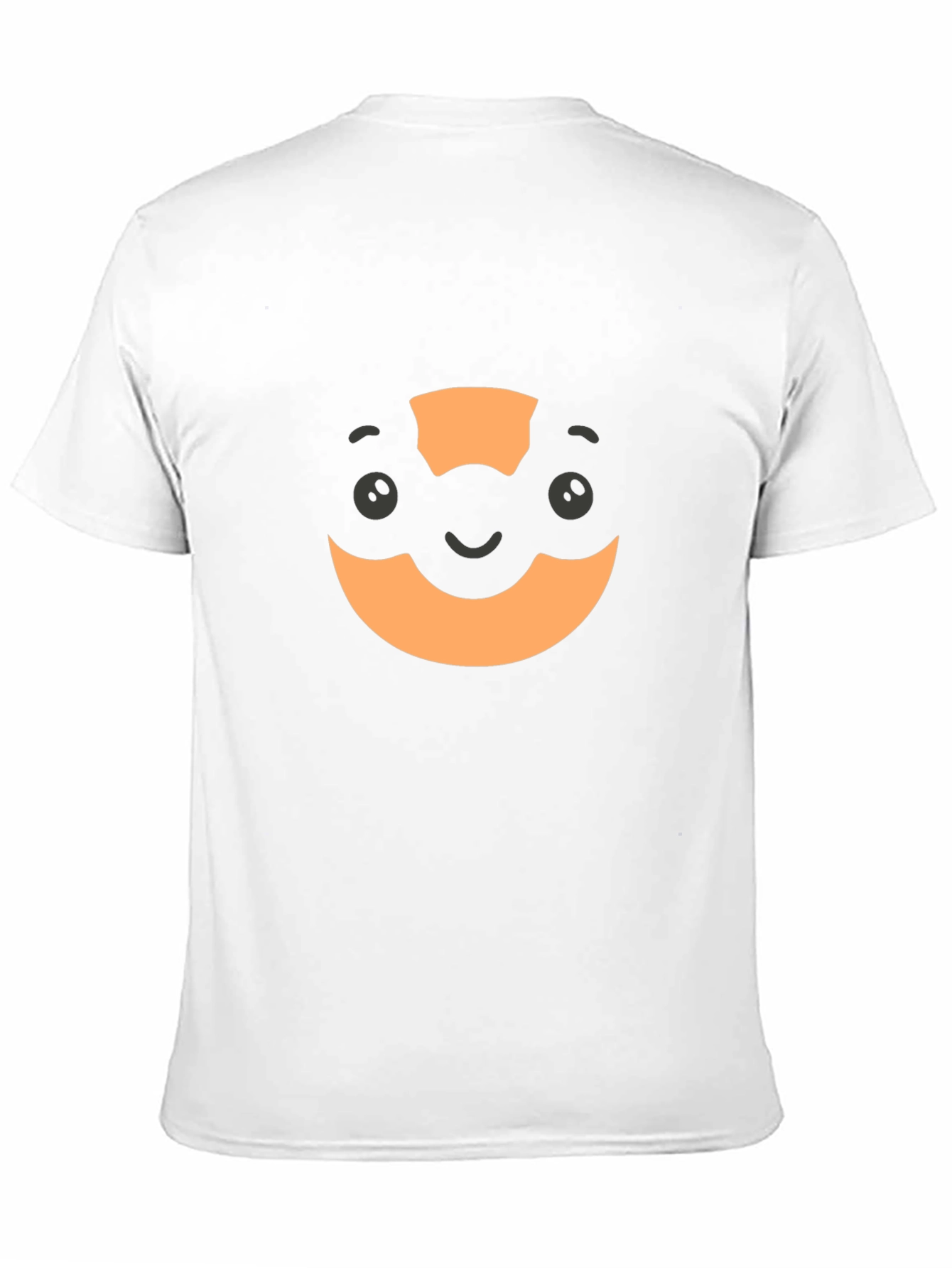 Camiseta Negra con Diseño Gráfico Naranja