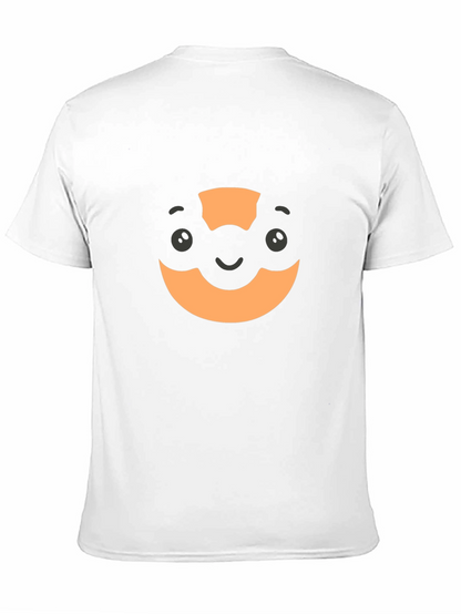 Camiseta Negra con Diseño Gráfico Naranja