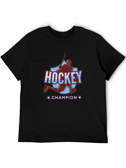 Camiseta Negra Hockey Champion para Hombre