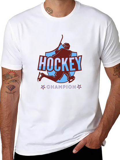 Camiseta Negra Hockey Champion para Hombre