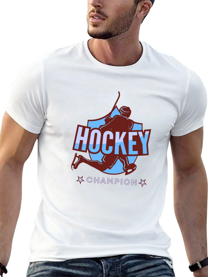 Camiseta Negra Hockey Champion para Hombre