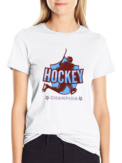 Camiseta Negra Hockey Champion para Hombre