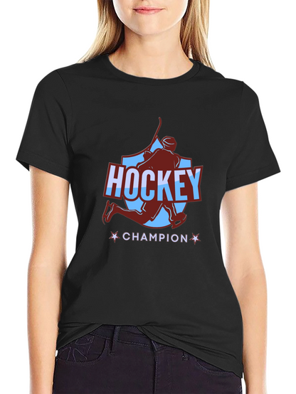 Camiseta Negra Hockey Champion para Hombre