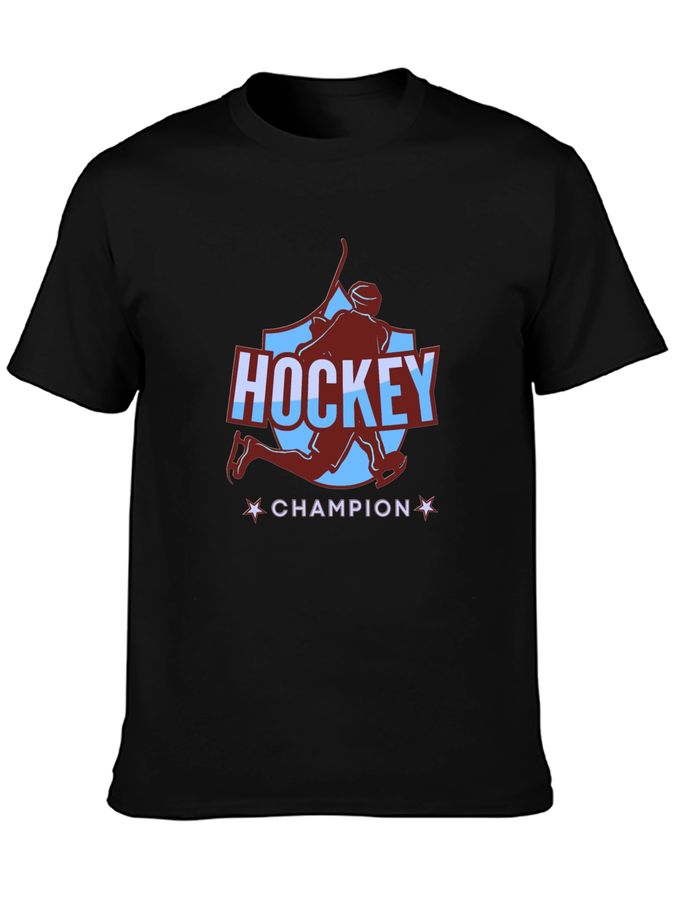 Camiseta Negra Hockey Champion para Hombre