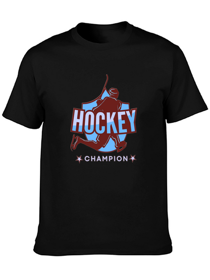 Camiseta Negra Hockey Champion para Hombre