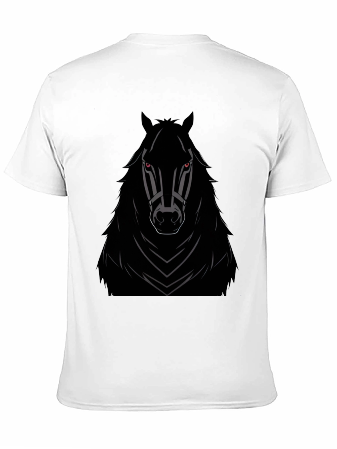 Camiseta Negra con Diseño de Caballo Imponente