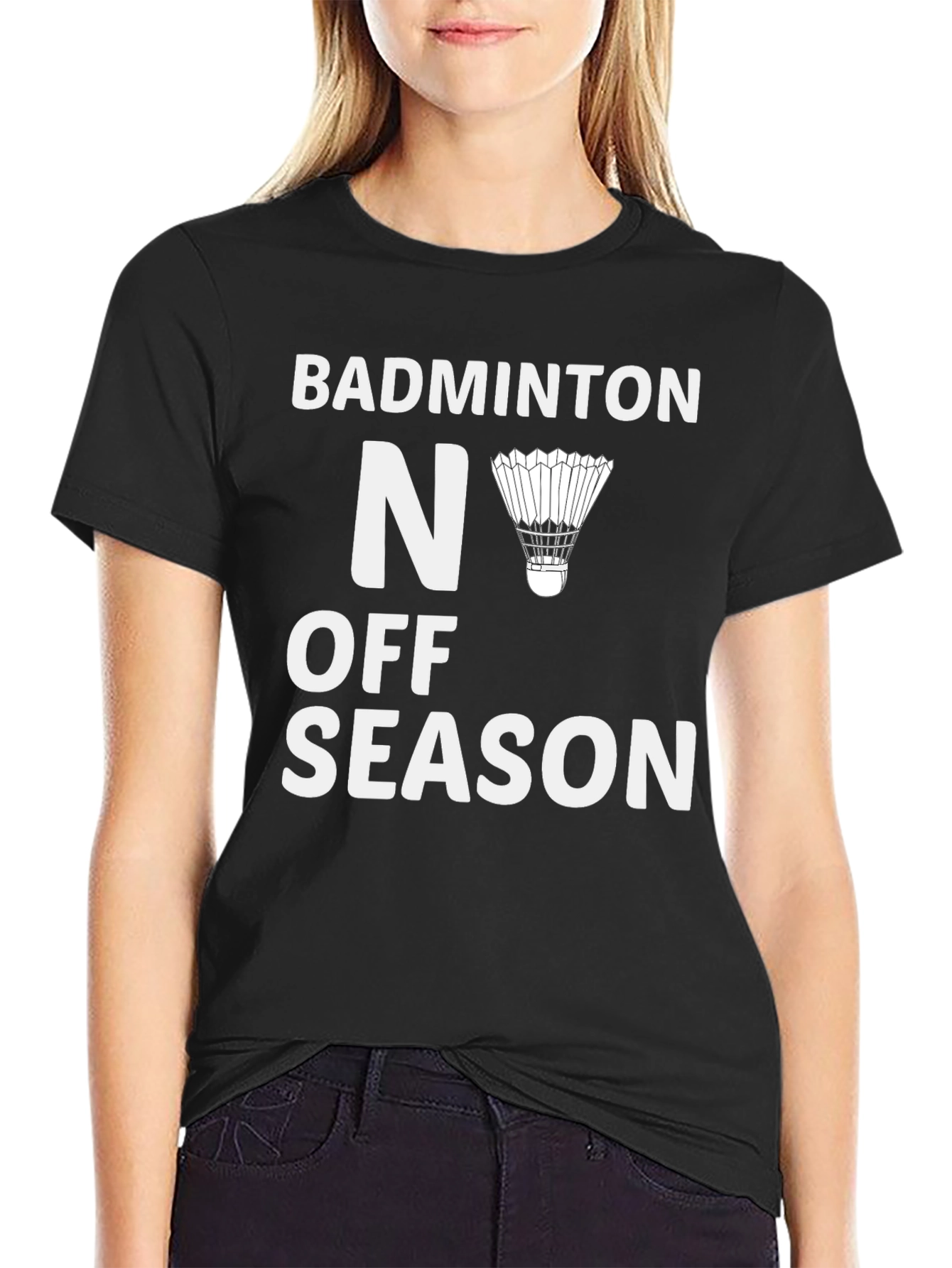 Camiseta Negra Badminton - Nunca Fuera de Temporada