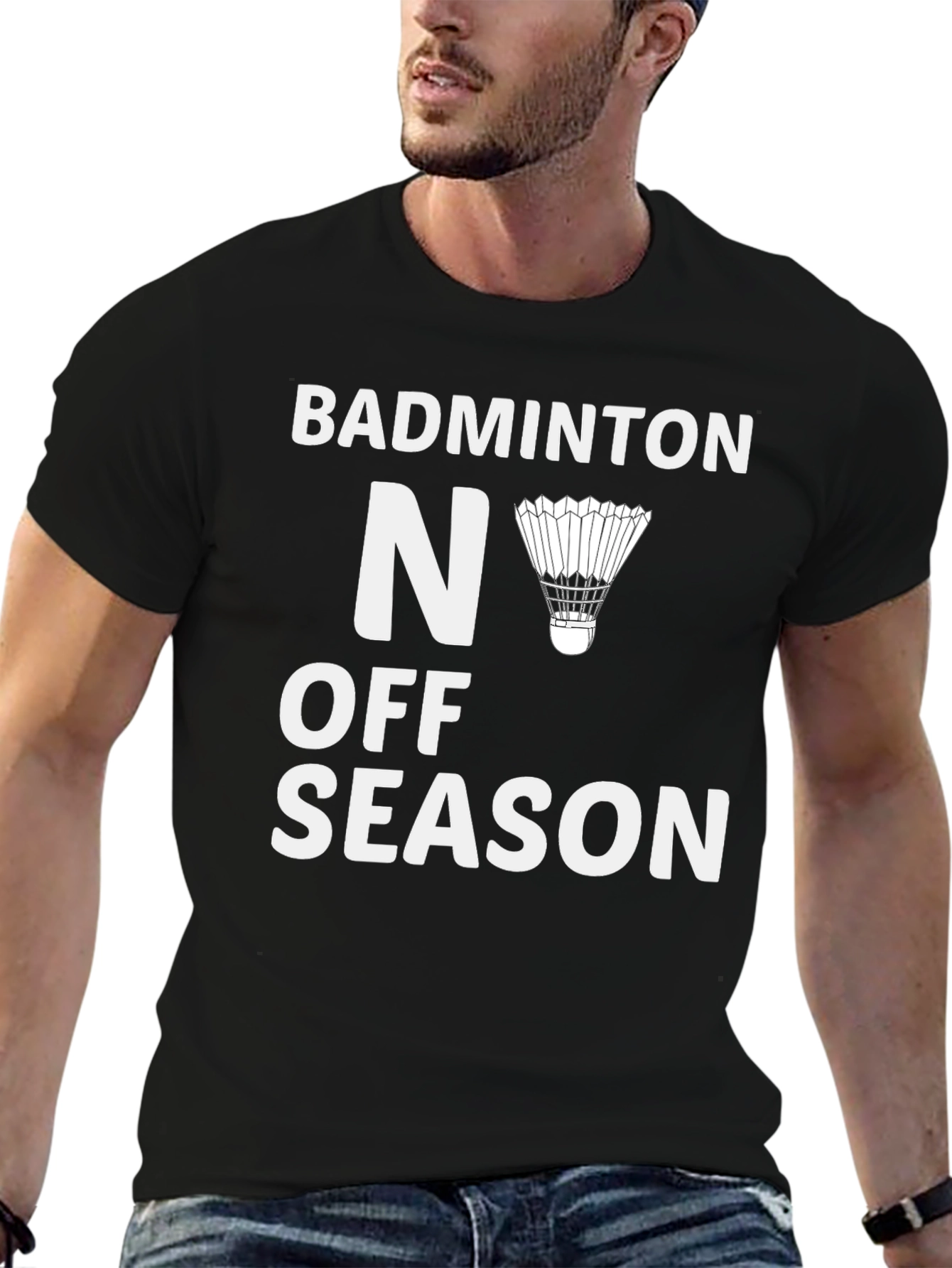 Camiseta Negra Badminton - Nunca Fuera de Temporada