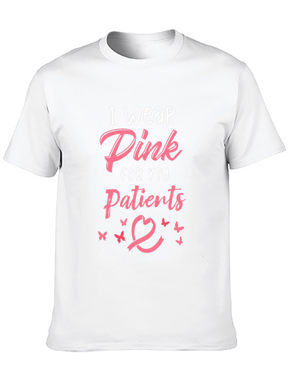 Camiseta Negra I Wear Pink For My Patients