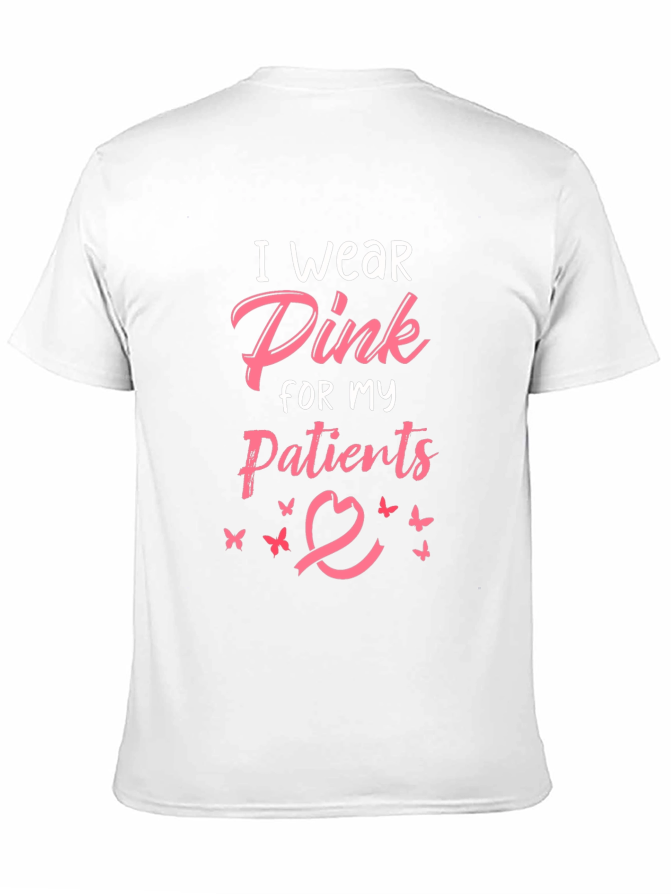 Camiseta Negra I Wear Pink For My Patients