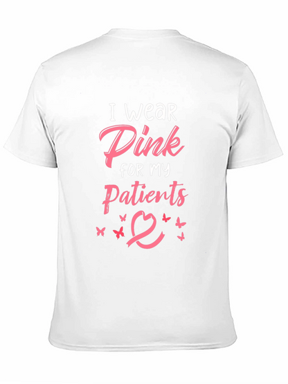 Camiseta Negra I Wear Pink For My Patients