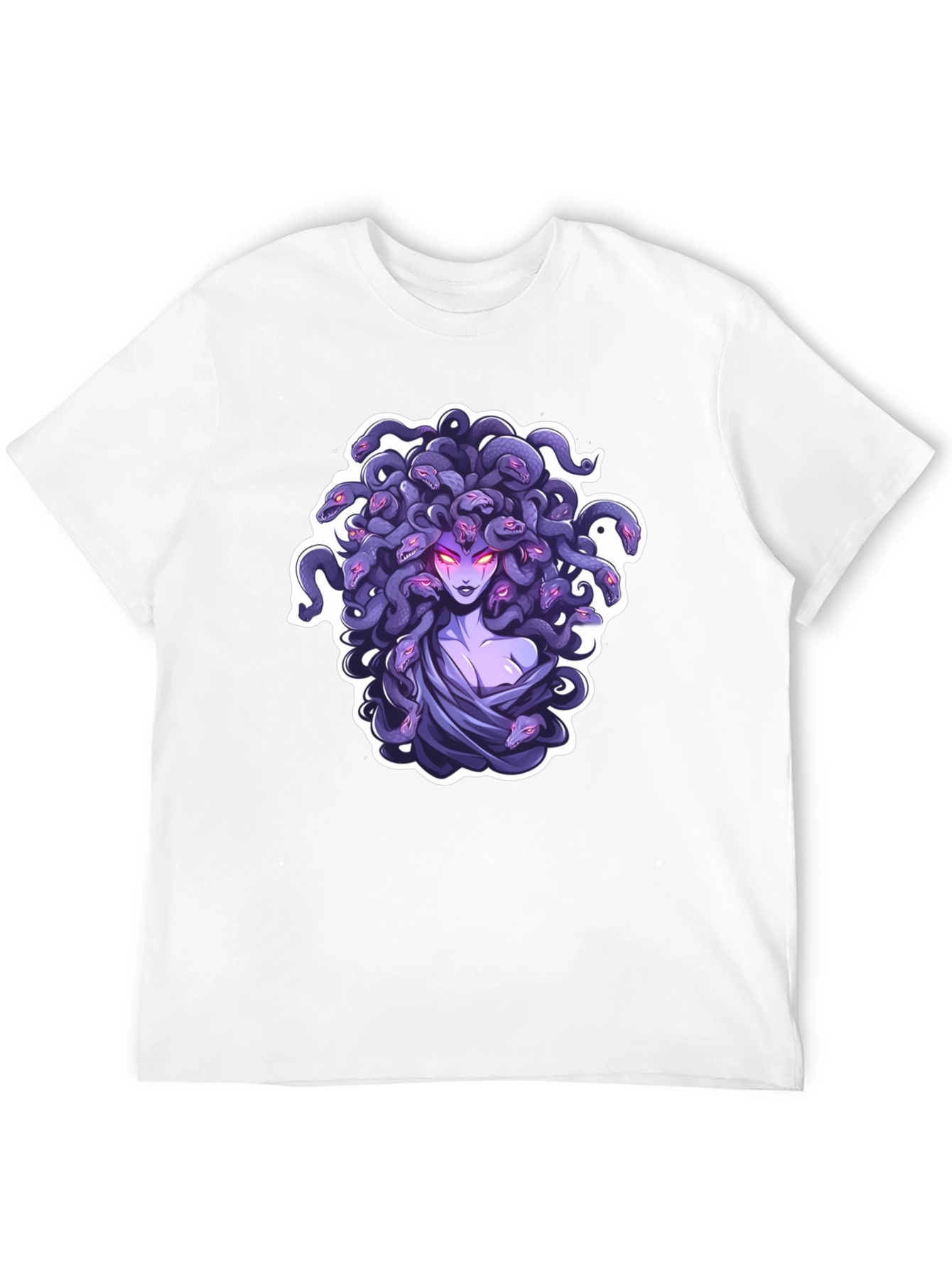 Camiseta Negra con Diseño de Medusa Mitológica