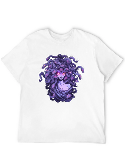 Camiseta Negra con Diseño de Medusa Mitológica