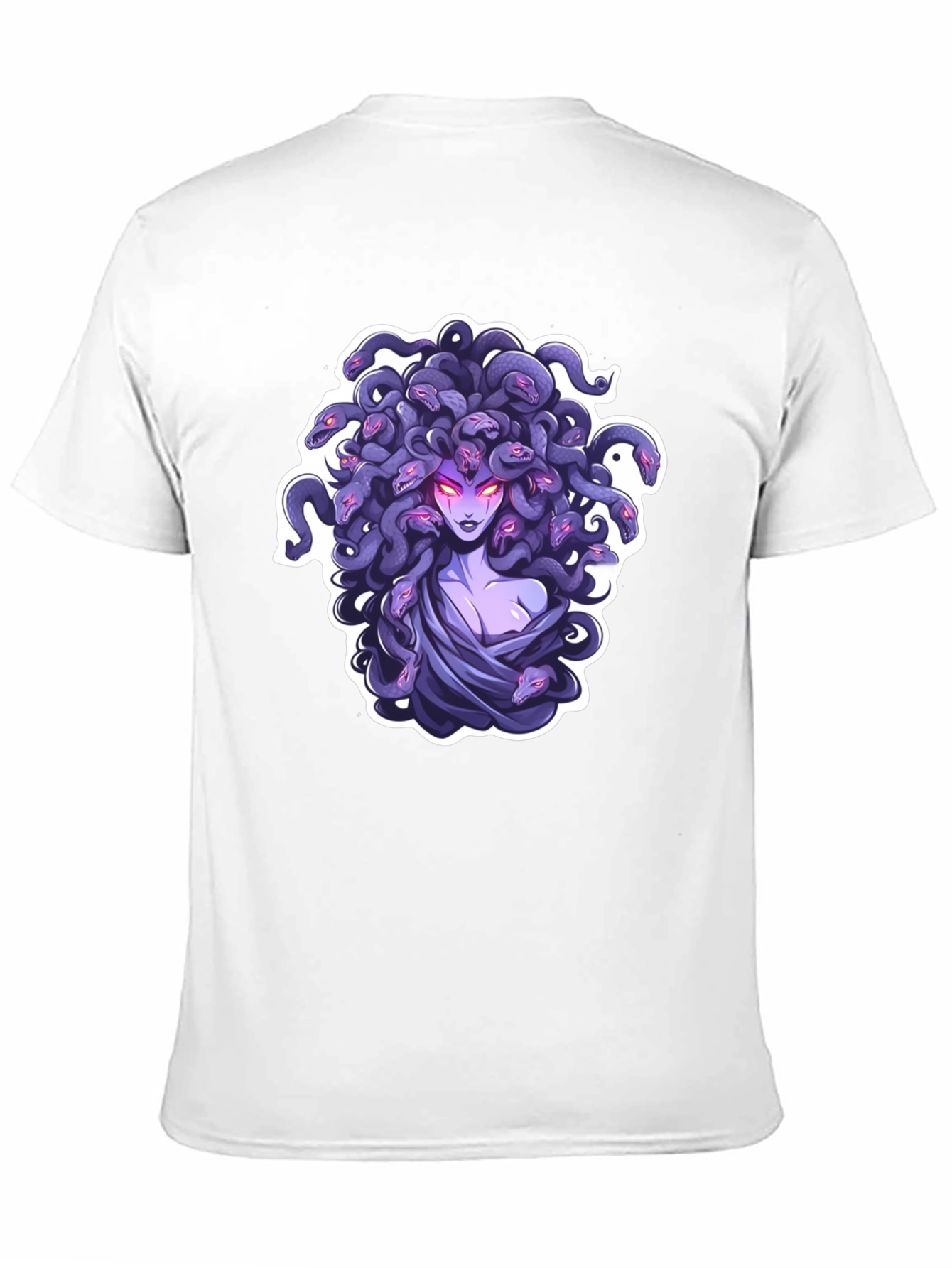 Camiseta Negra con Diseño de Medusa Mitológica