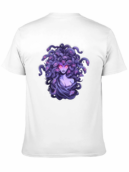 Camiseta Negra con Diseño de Medusa Mitológica