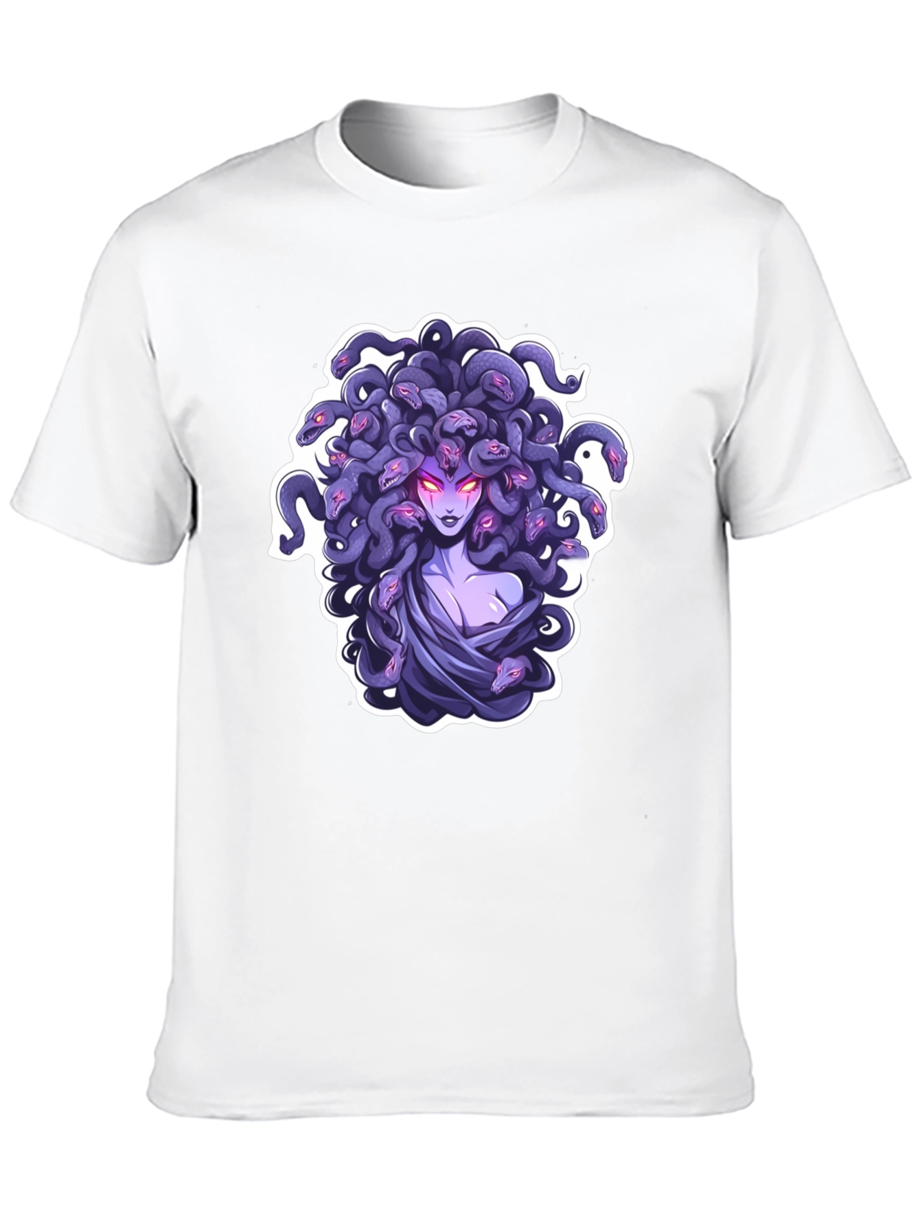 Camiseta Negra con Diseño de Medusa Mitológica