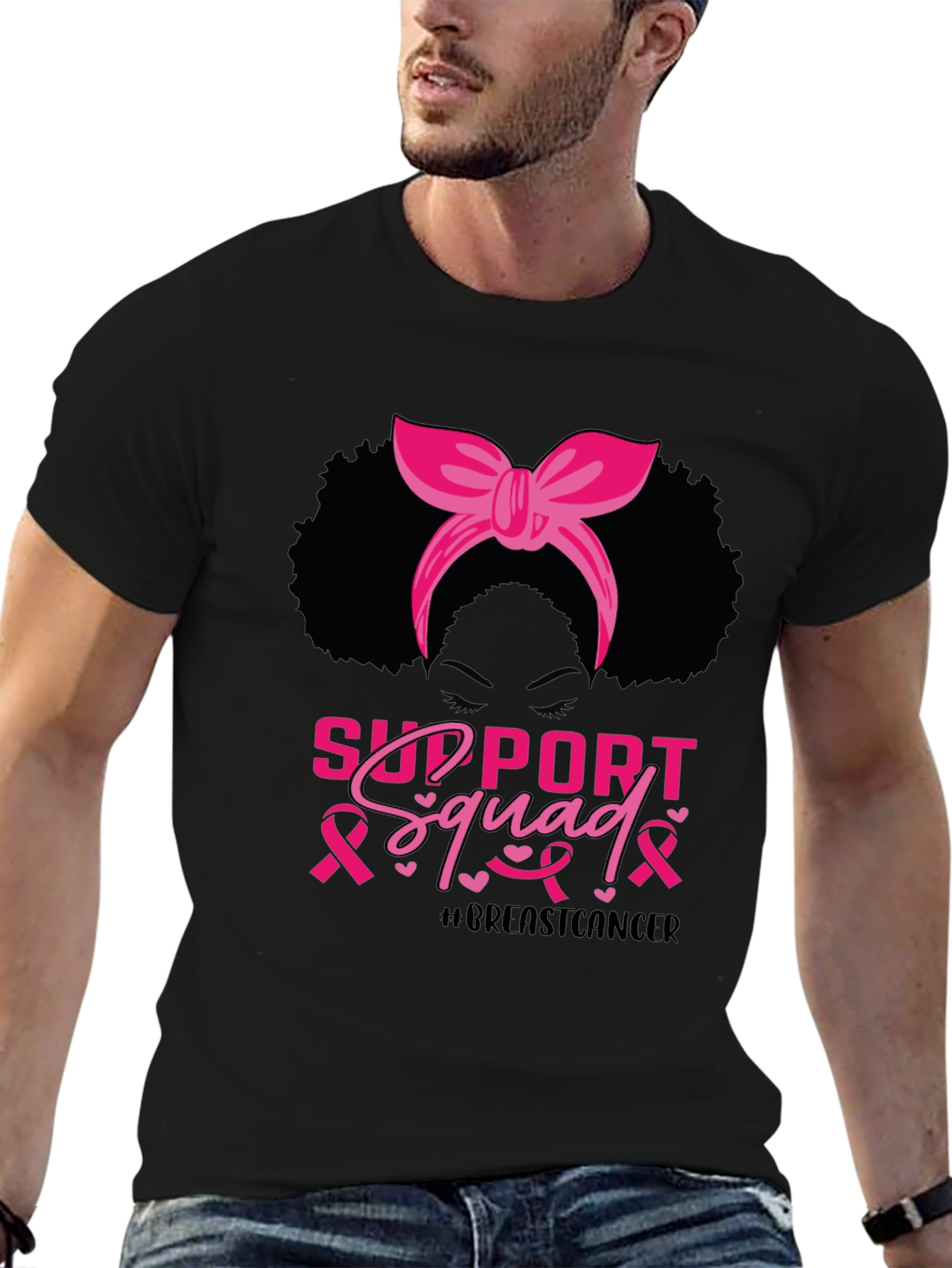 Camiseta Apoyo Cáncer de Mama - Support Squad