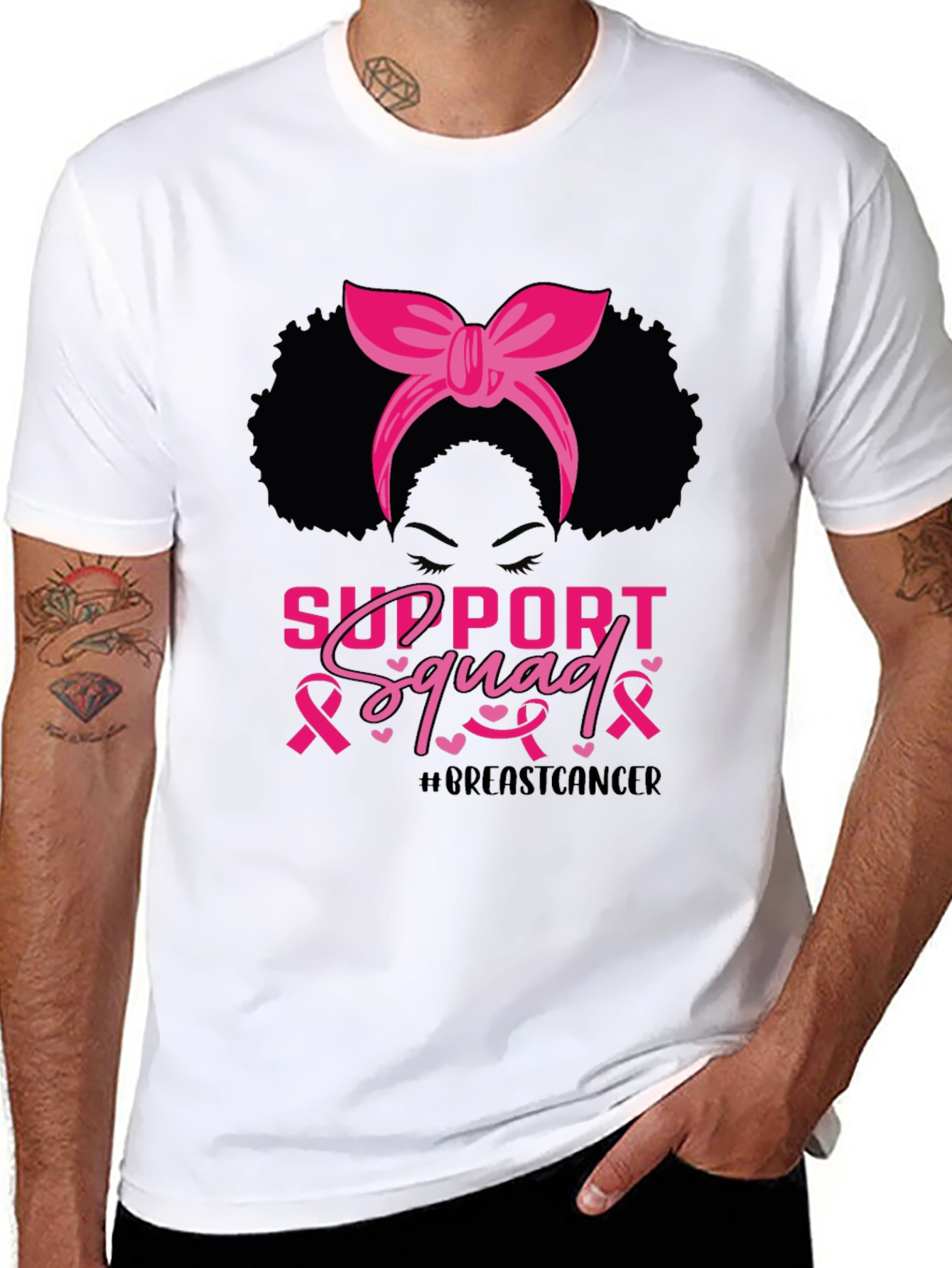 Camiseta Apoyo Cáncer de Mama - Support Squad