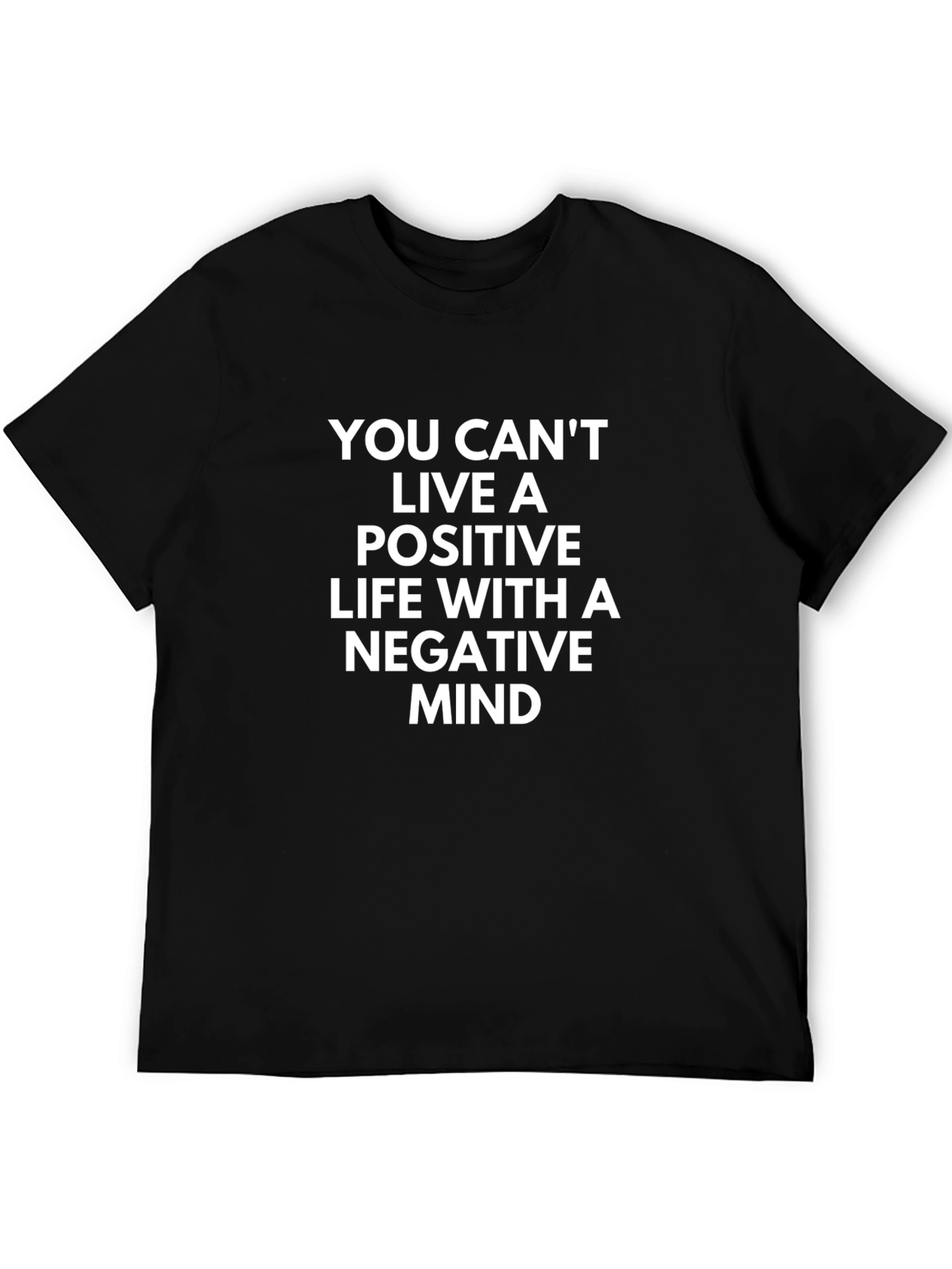 Camiseta Negra con Mensaje Motivacional