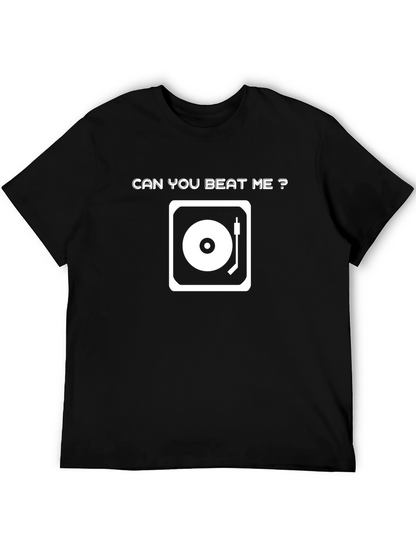 Camiseta Negra Can You Beat Me? para DJ