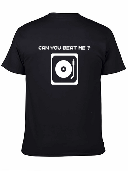Camiseta Negra Can You Beat Me? para DJ