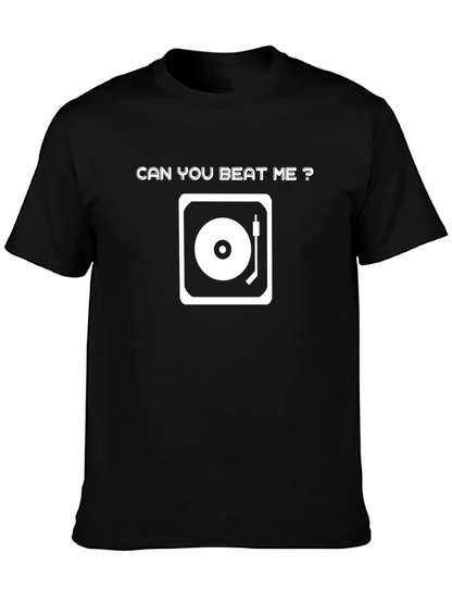 Camiseta Negra Can You Beat Me? para DJ
